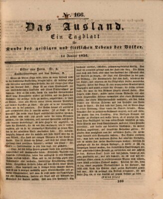 Das Ausland Dienstag 14. Juni 1836