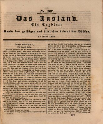 Das Ausland Mittwoch 15. Juni 1836