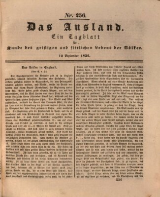 Das Ausland Montag 12. September 1836