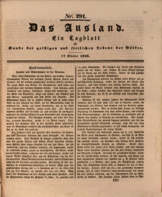 Das Ausland Montag 17. Oktober 1836