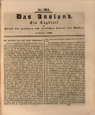 Das Ausland Sonntag 6. November 1836