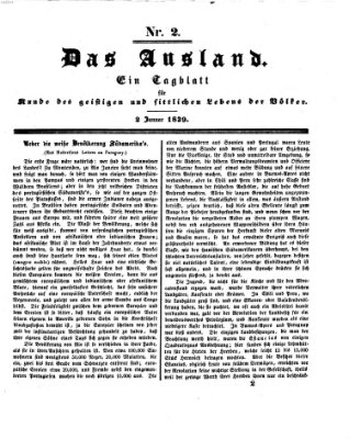 Das Ausland Mittwoch 2. Januar 1839