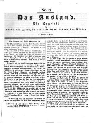 Das Ausland Dienstag 8. Januar 1839