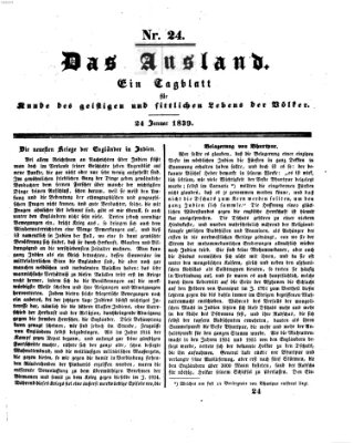 Das Ausland Donnerstag 24. Januar 1839