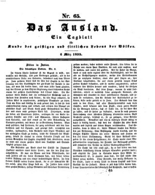 Das Ausland Mittwoch 6. März 1839