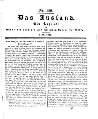 Das Ausland Montag 6. Mai 1839