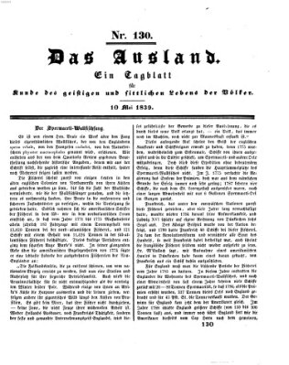 Das Ausland Freitag 10. Mai 1839