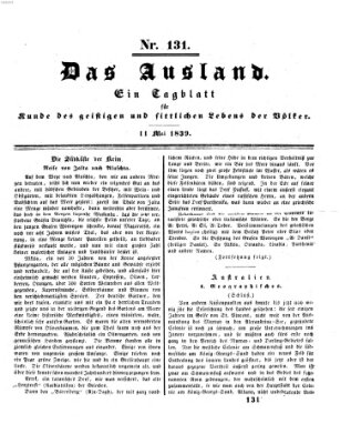 Das Ausland Samstag 11. Mai 1839