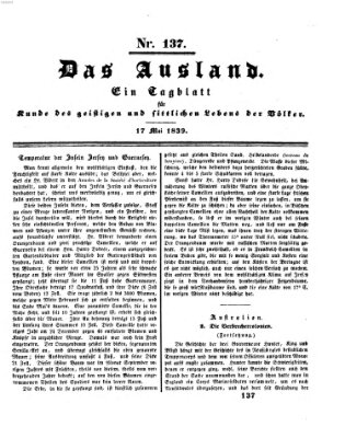 Das Ausland Freitag 17. Mai 1839