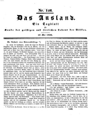 Das Ausland Sonntag 26. Mai 1839