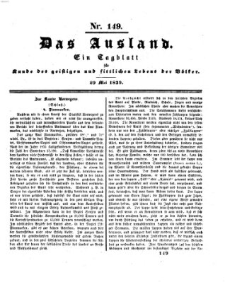 Das Ausland Mittwoch 29. Mai 1839