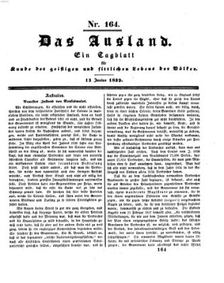 Das Ausland Donnerstag 13. Juni 1839