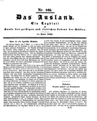 Das Ausland Freitag 14. Juni 1839