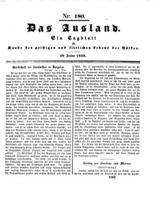 Das Ausland Samstag 29. Juni 1839