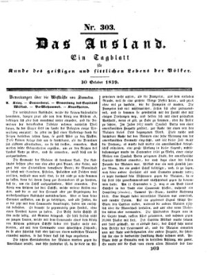 Das Ausland Mittwoch 30. Oktober 1839