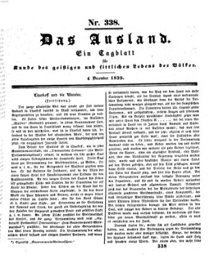 Das Ausland Mittwoch 4. Dezember 1839