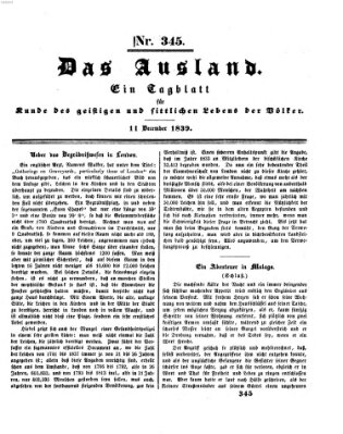 Das Ausland Mittwoch 11. Dezember 1839