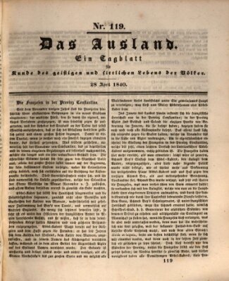 Das Ausland Dienstag 28. April 1840