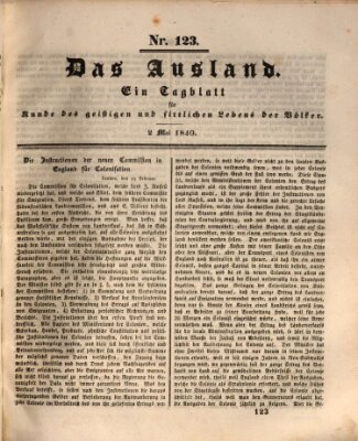 Das Ausland Samstag 2. Mai 1840