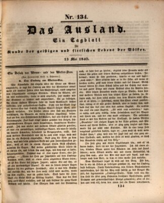 Das Ausland Mittwoch 13. Mai 1840