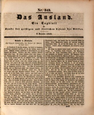 Das Ausland Dienstag 8. Dezember 1840