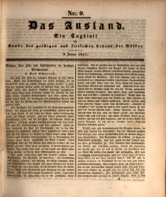 Das Ausland Samstag 9. Januar 1841