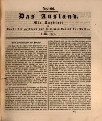 Das Ausland Sonntag 7. März 1841