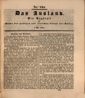 Das Ausland Dienstag 4. Mai 1841