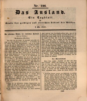 Das Ausland Donnerstag 6. Mai 1841