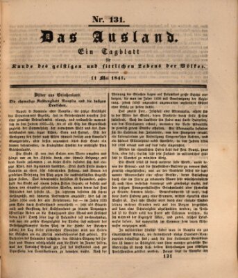 Das Ausland Dienstag 11. Mai 1841