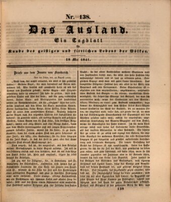 Das Ausland Dienstag 18. Mai 1841