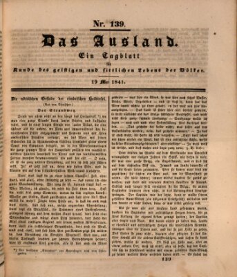 Das Ausland Mittwoch 19. Mai 1841