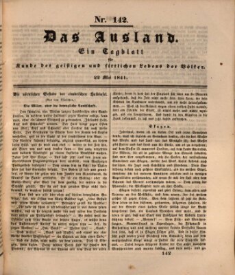 Das Ausland Samstag 22. Mai 1841