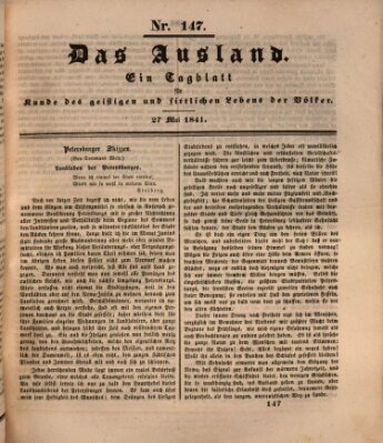 Das Ausland Donnerstag 27. Mai 1841