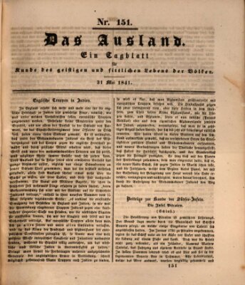 Das Ausland Montag 31. Mai 1841