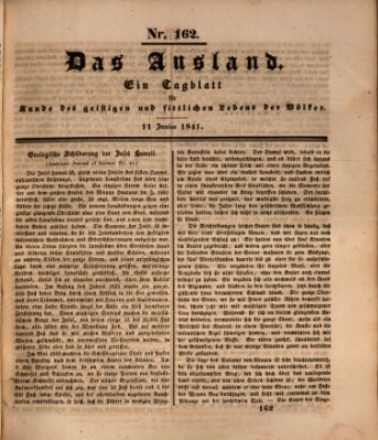 Das Ausland Freitag 11. Juni 1841