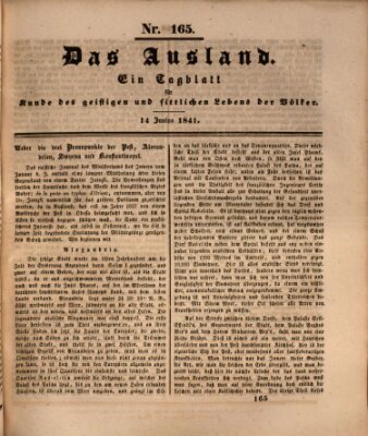 Das Ausland Montag 14. Juni 1841