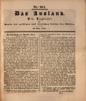 Das Ausland Freitag 30. Juli 1841