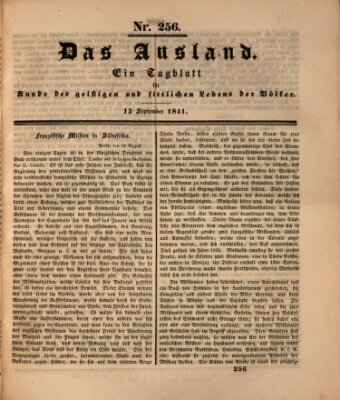 Das Ausland Montag 13. September 1841