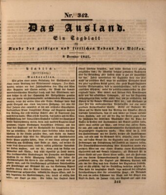 Das Ausland Mittwoch 8. Dezember 1841