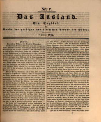 Das Ausland Freitag 7. Januar 1842