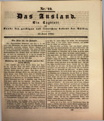 Das Ausland Mittwoch 19. Januar 1842