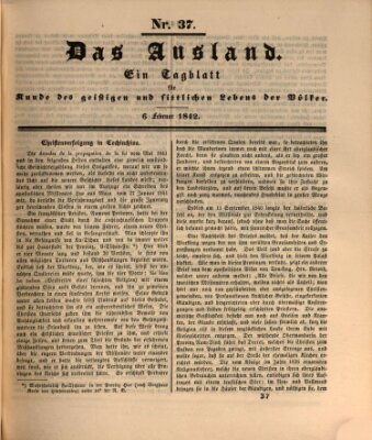 Das Ausland Sonntag 6. Februar 1842