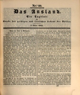 Das Ausland Mittwoch 9. Februar 1842