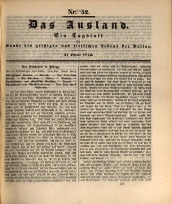 Das Ausland Montag 21. Februar 1842