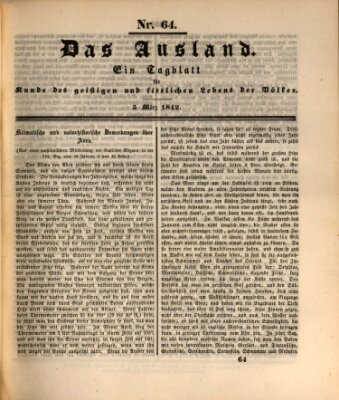 Das Ausland Samstag 5. März 1842