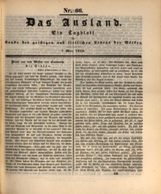 Das Ausland Montag 7. März 1842