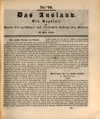 Das Ausland Sonntag 20. März 1842