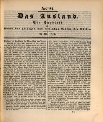 Das Ausland Dienstag 22. März 1842