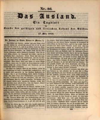 Das Ausland Sonntag 27. März 1842